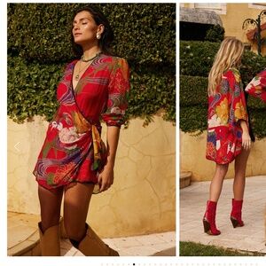 Chasing Unicorns What I Did For Love Embroidered Silk Dress Small